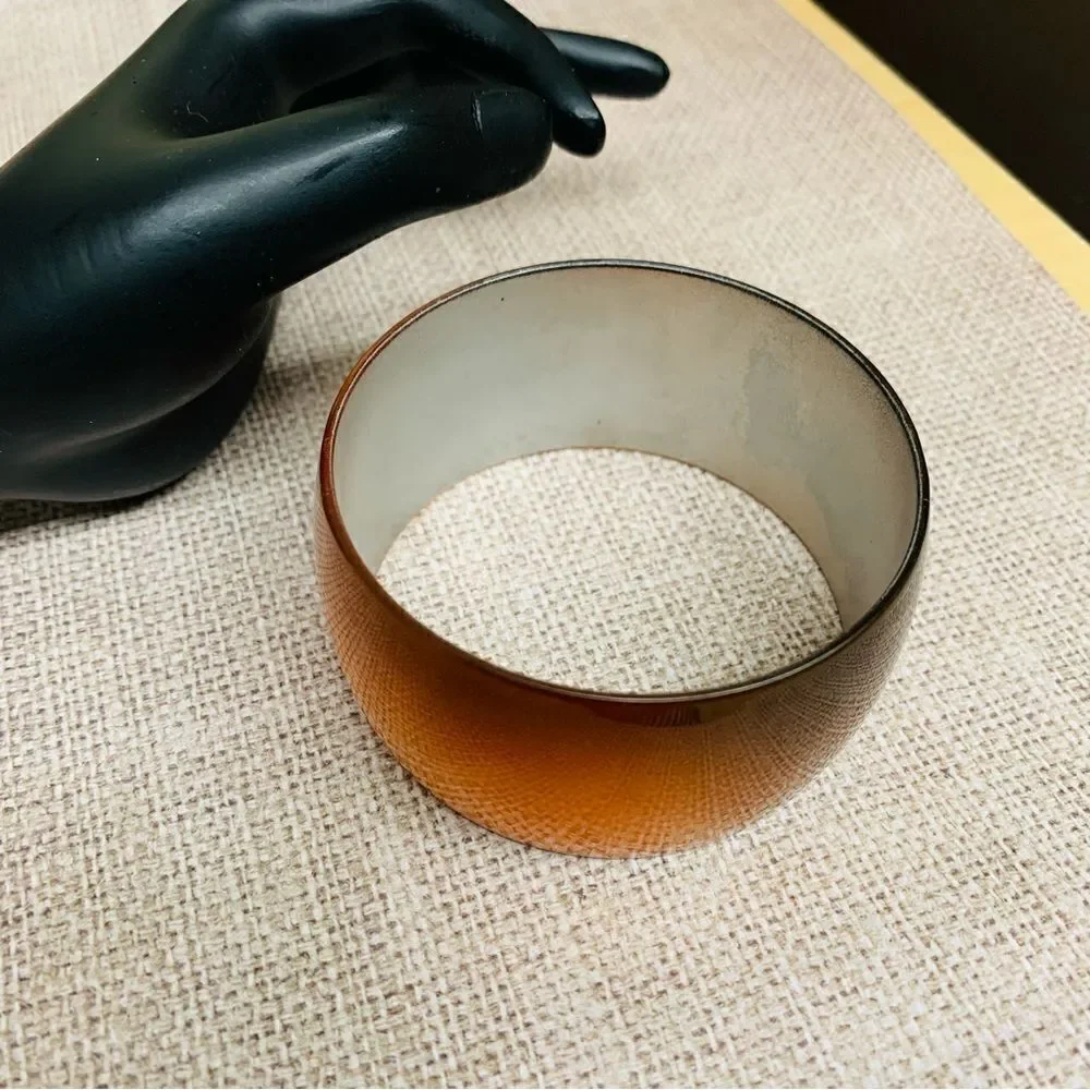 Acrylic Wide Copper Color bangle Bracelet‎